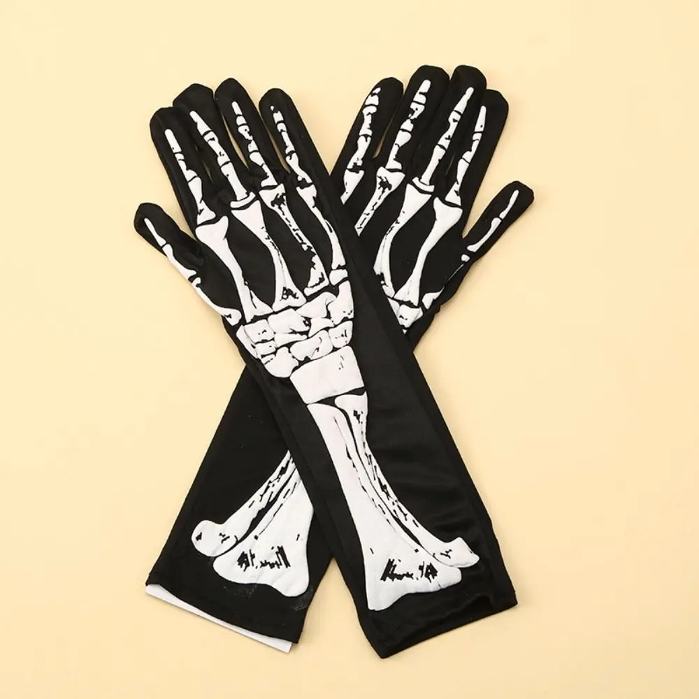 New Halloween Skeleton Gloves Creative Unisex Adult Full Finger Mittens Party Accessories Party Props