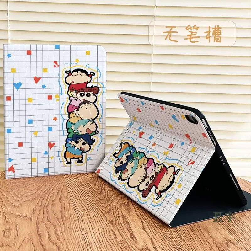 حافظة حماية لجهاز iPad Crayon Shin-chan من الرسوم المتحركة، حافظة ناعمة من السيليكون، مناسبة لجهاز iPad الجيل الحادي عشر 11/10.9/10.2/9.7/8.7 بوصة