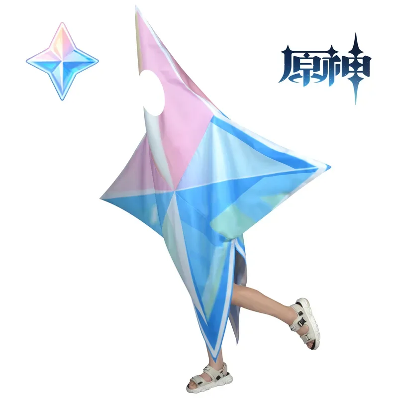 Anime Genshin Impact Primogems Cosplay Costumes Game Pentagram Giant Genshin Mora Outfits Pendant for Halloween Clothes