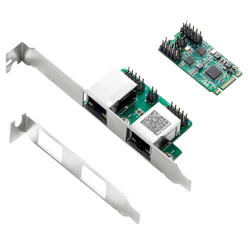 بطاقة الشبكة M.2 B/M مفتاح المزدوج ميناء RJ45 جيجابت إيثرنت محول بطاقة الشبكة المحلية 10/100/1000Mbps كرت RT8111H رقاقة ل حاسوب شخصي مكتبي