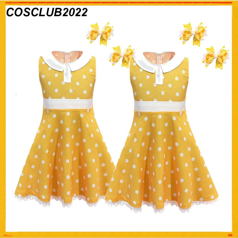 Gabby Cosplay Children Costume Halloween Carnival Suit Dress Bows Hair Accessories Festival Stage Performance Costumes