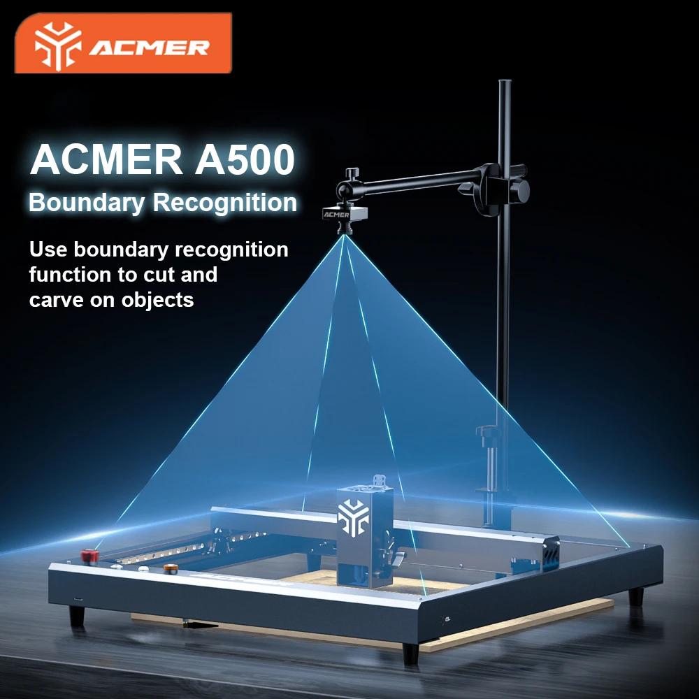 

Лазерный гравер ACMER A500 Камера 5 МП Pixel 100 ° Широкоугольная линза 450*450 мм. Рабочая зона. Точное позиционирование для лазерной гравировки.