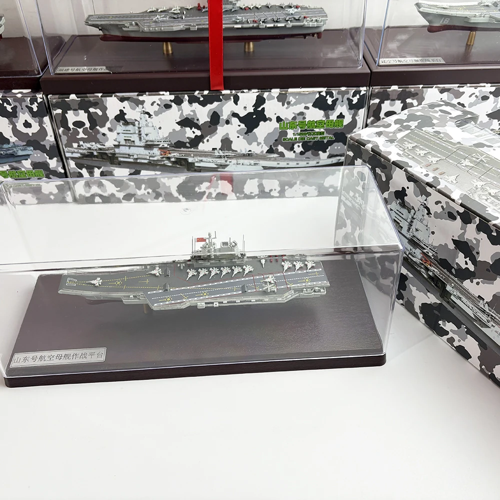 1/1500 Scale China Shandong Aircraft Carrier Military Model Diecast Finished Military Waiship Model Collection Ornament Gift