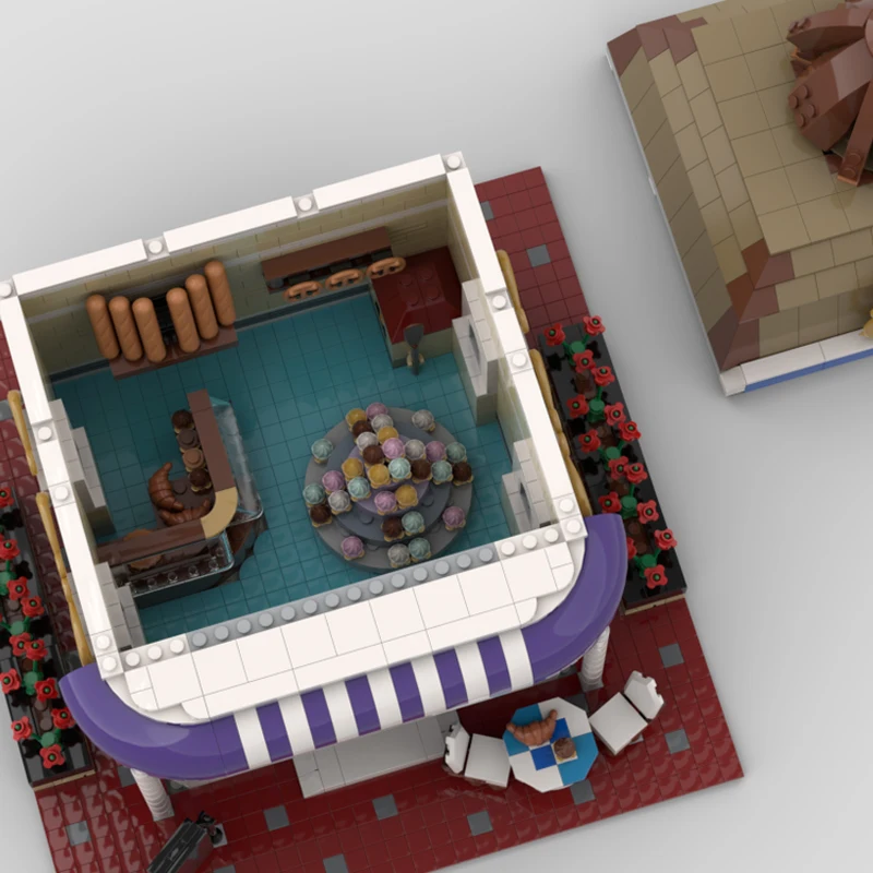 2114 Piezas de Ladrillos de Construcción, Tienda de Panadería Modular MOC, Bloques de Construcción Modulares Personalizables, Ladrillos Tecnológicos para Niños, Juguete de Construcción DIY, Regalo Festivo