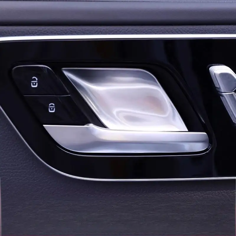 ملصق وعاء باب السيارة ملصق حماية لوعاء الباب الداخلي من الفولاذ المقاوم للصدأ لسيارة Mercedes-Benz E Class W214 2024-2025