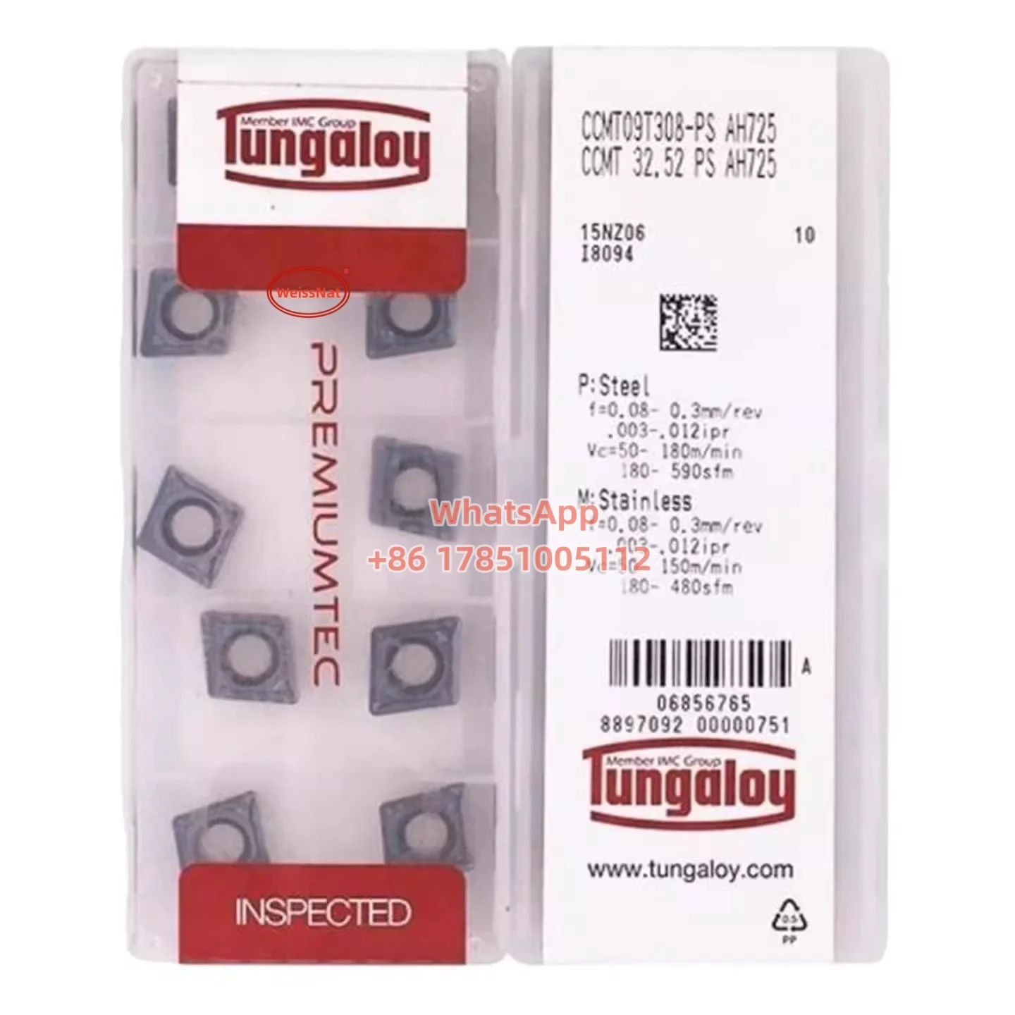tungaloy CCMT060202-PS,CCMT060204-PS,CCMT060208-PS,CCMT09T304-PS,CCMT09T308-PS T9115 T9215 hardmetalen wisselplaten,
