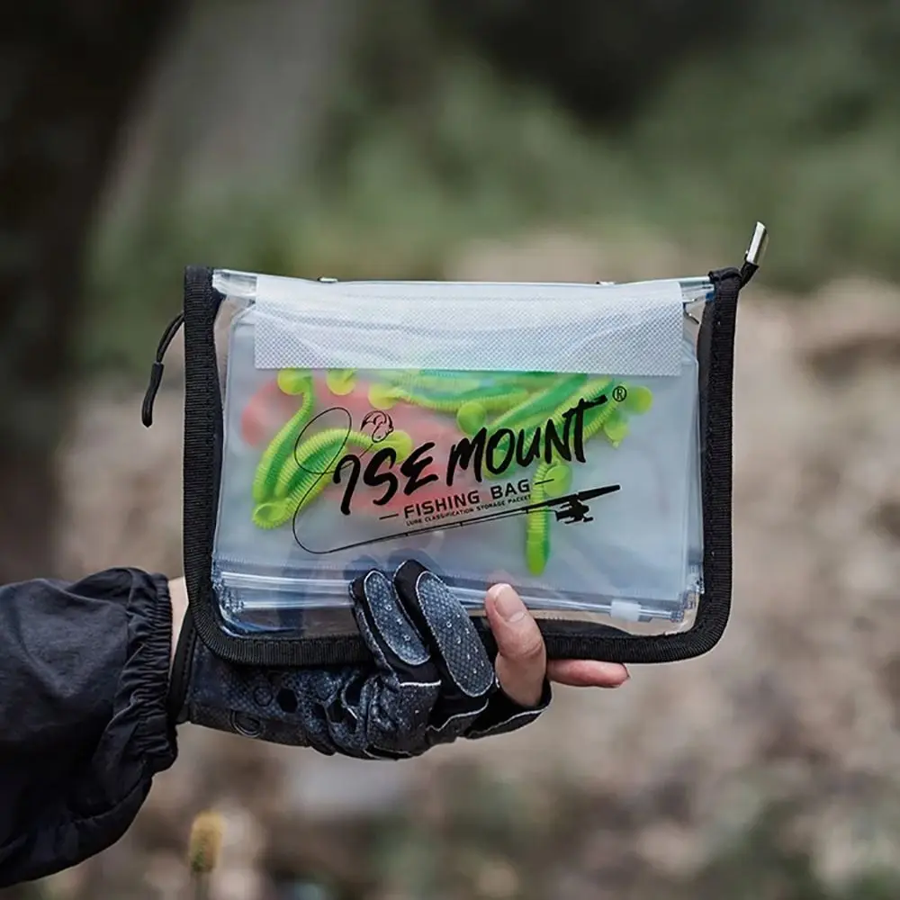 Luya Transparent Fake Bait Bag A6 PVC Bait Storage Bag Waterproof Partitioned Fishing Storage Bag Fishing Accessories