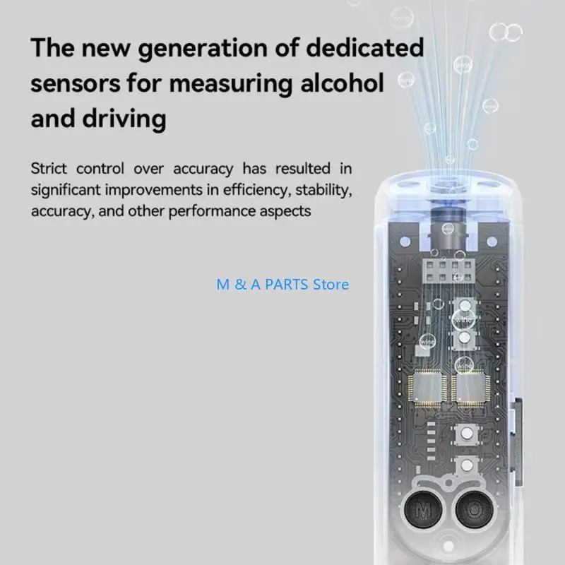 U1JF Digital Breathalyzer Alcohols Tester Accurate Quick Response Alcohols Meter with Flashlight Voice Broadcast