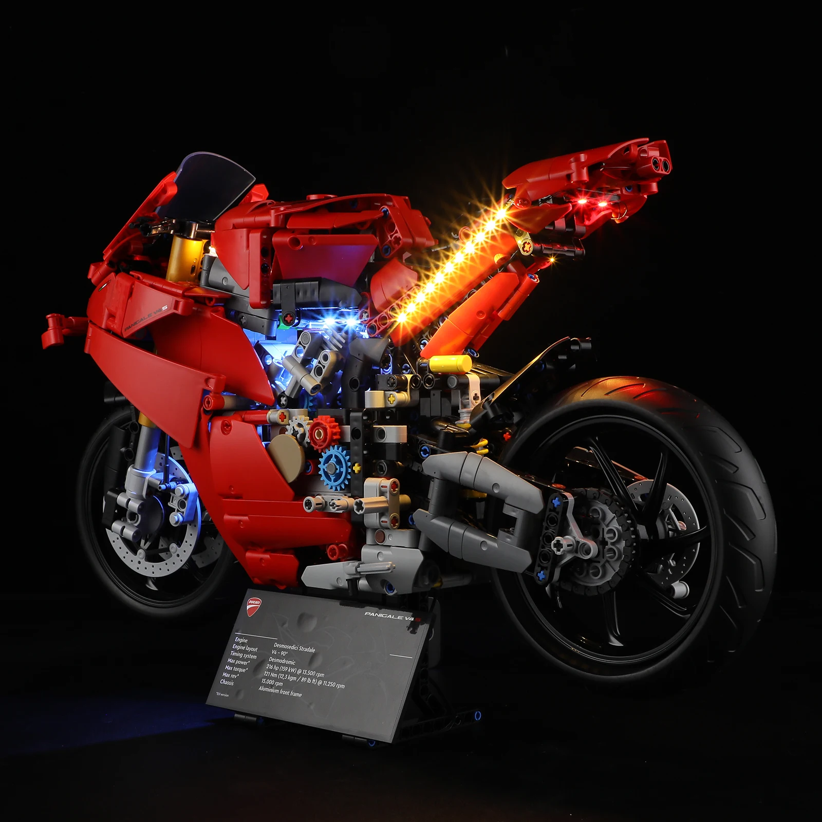 Hprosper 5V LED Light For Lego-42202 Ducati Panigale-V4-S Motorcycle Decorative Lamp With Battery Box (No Building Blocks)