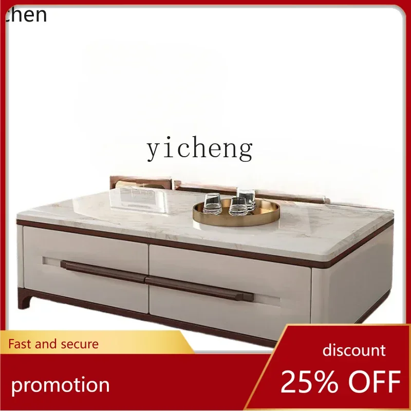 ZMLnatural marble coffee table TV cabinet marble chest cabinet TV cabinet group