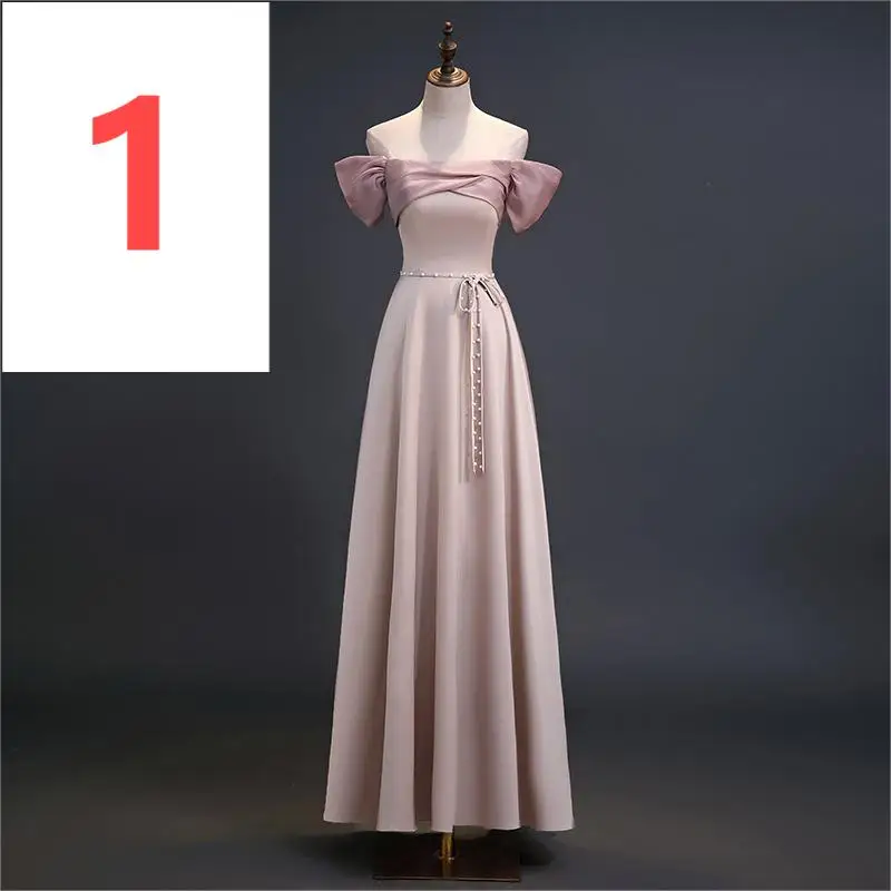 

P-85 bridesmaid dress niche high-end 2024 new spring satin can usually wear pink sister dress bridesmaids dress