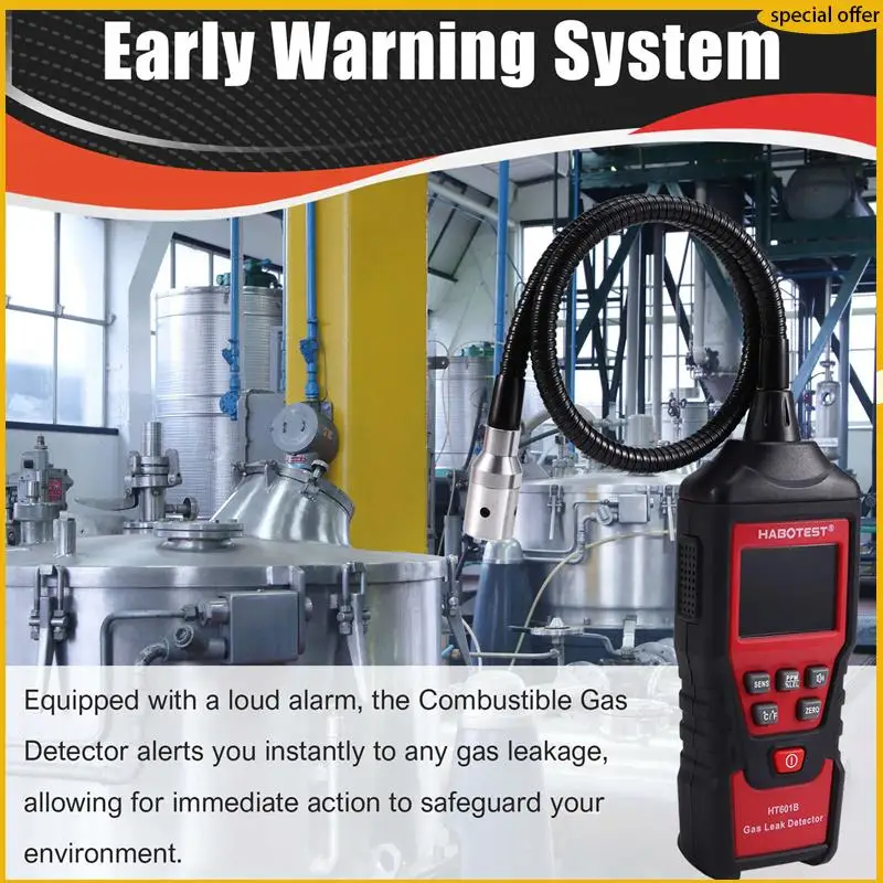 

A50I HABOTEST Combustible Gas Detector Combustible Natural Gas Methane Combustible Gas Detector Gas Leak Detection Alarm