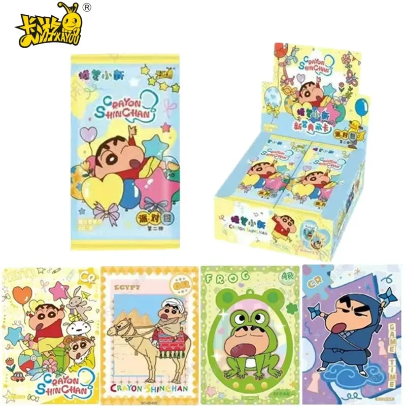 KAYOU Genuine Crayon Shinchan Card Party Pack Family Party Rare CR Card Anime Collectible Card Toys Gifts birthday present