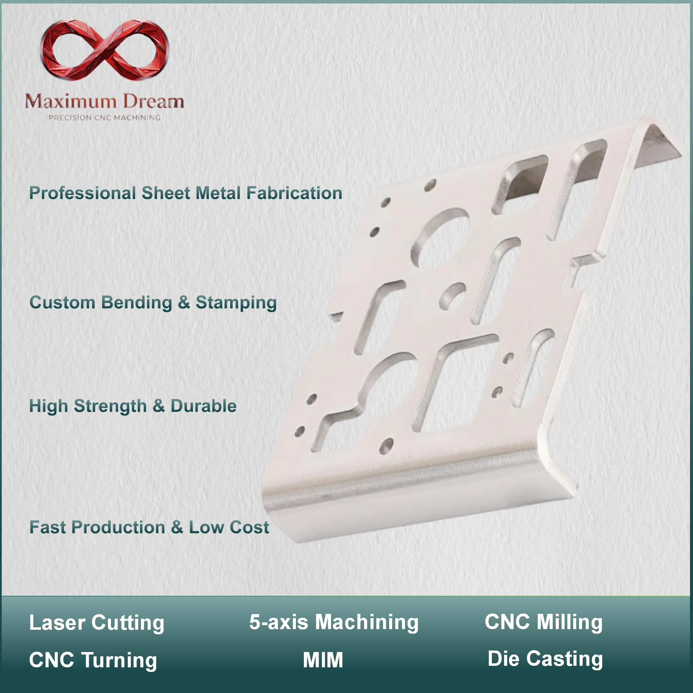 Custom High Precision Laser Cutting Aluminum 6061 7075 Sheet Metal Parts Sandblasted Colorful Anodized Component MOQ 1pc