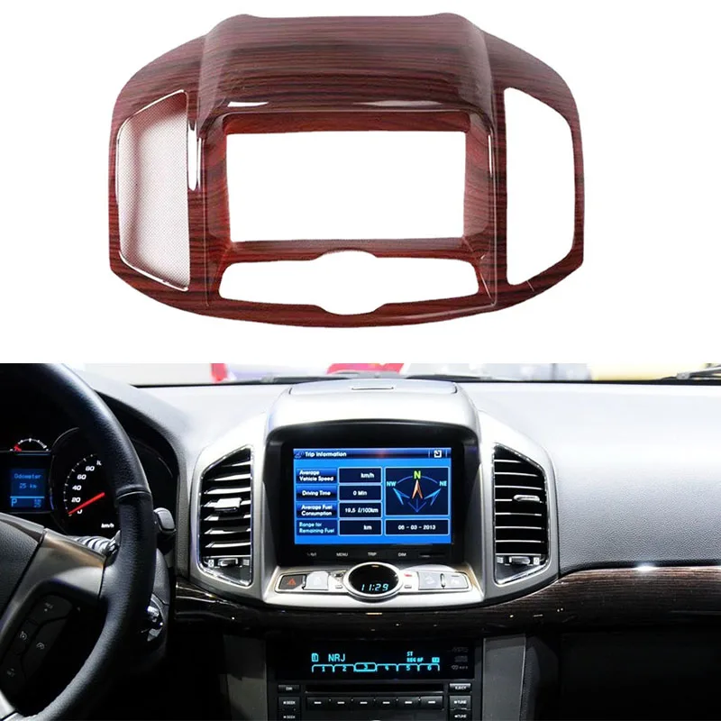 For Chevrolet Captiva 2012 2013 2014 2015 ABS Wooden Color Interior Central Control Window Lift Panel Car Styling Accessories