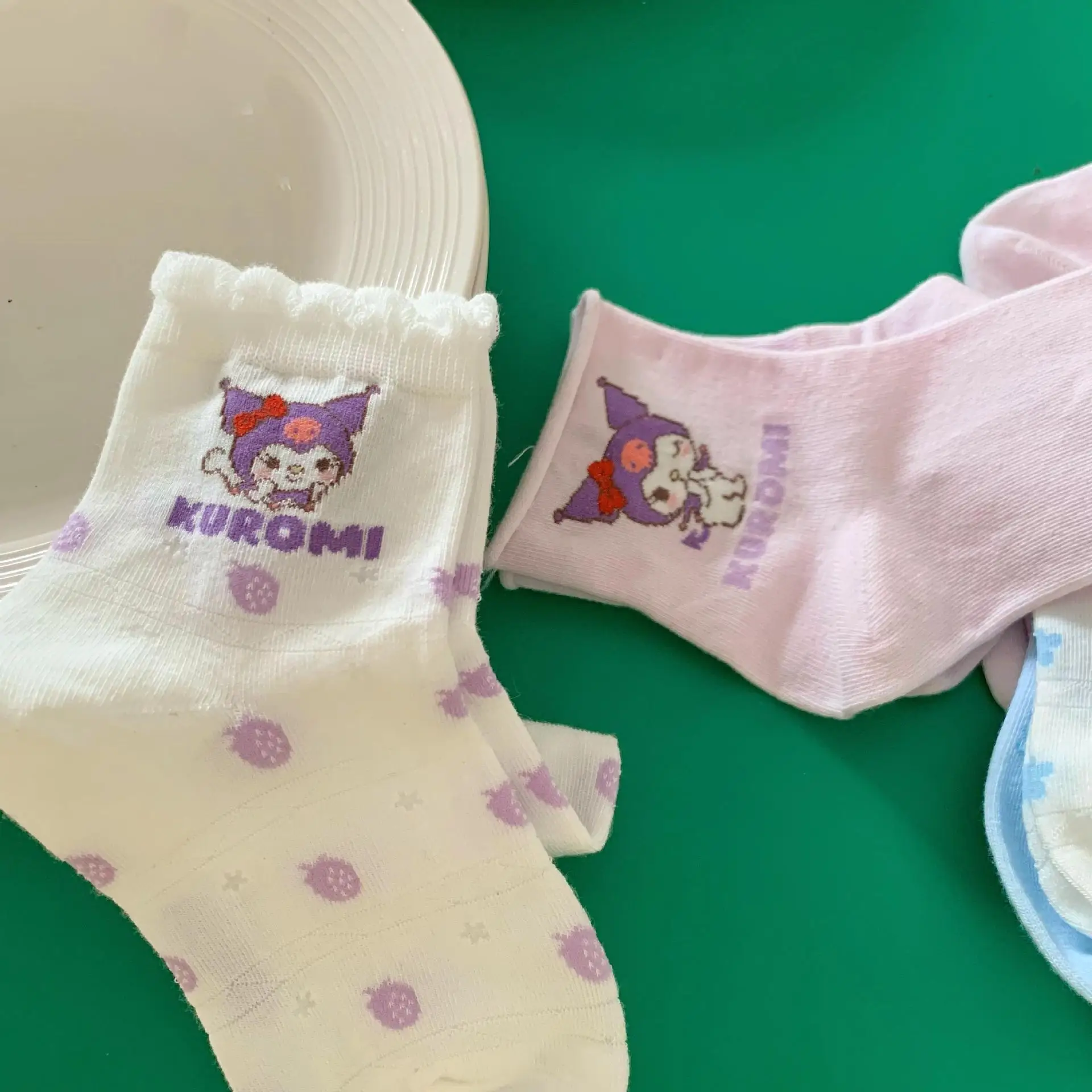 Носки Sanrio женские в Корейском стиле, милые носки с японским мультяшным принтом Ins All Kulomi Yugui Dog