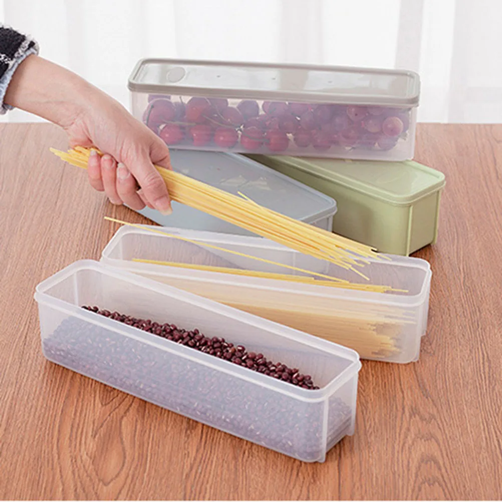 

3 Pcs/Set Food Storage Box Stackable Containers Noodle with Cover Light Green Color Easy Close Nut