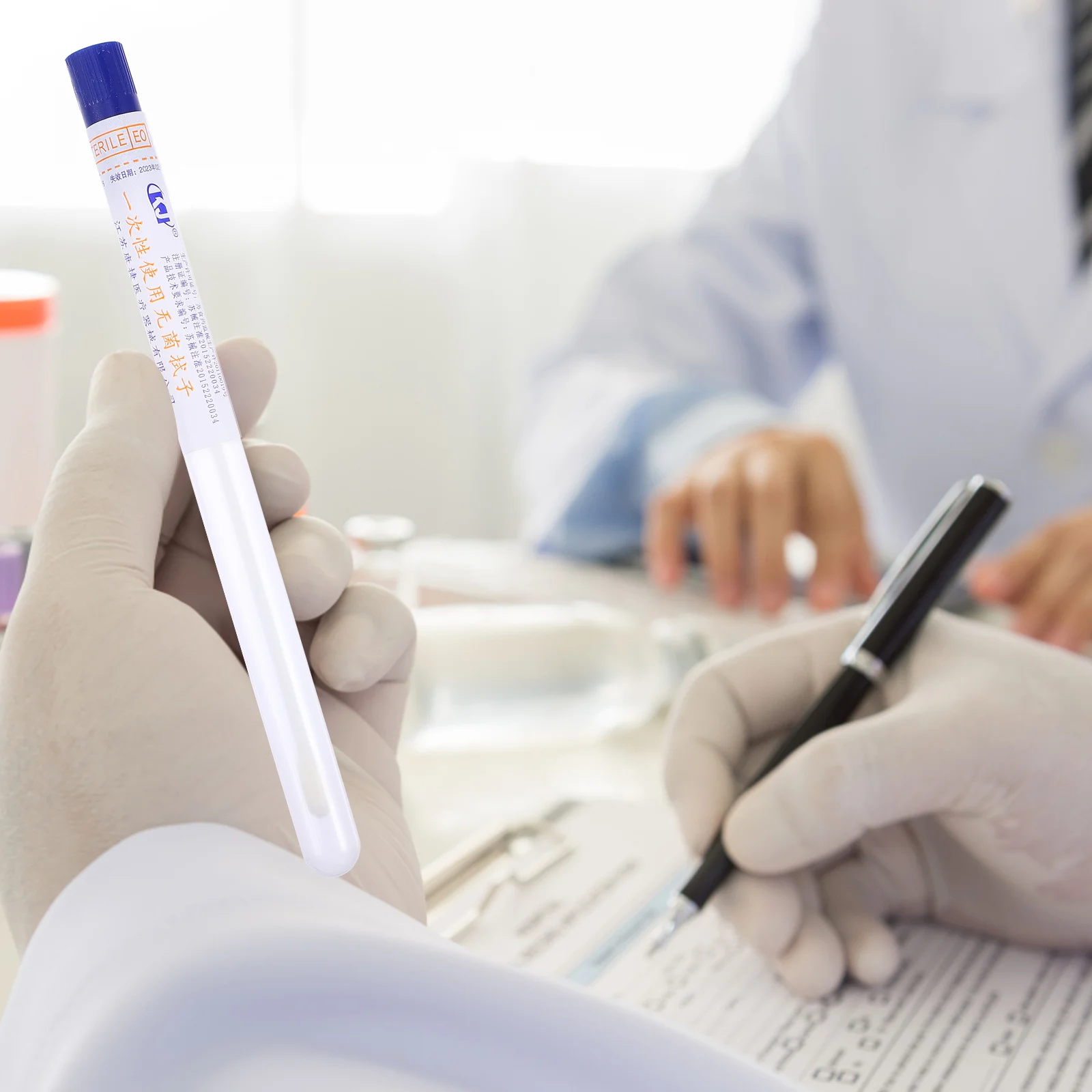 

100 шт. одноразовых тампонов для сбора образцов слизи горла, одноразовые стержни для взятия образцов, одноразовые оральные тампоны для клиник