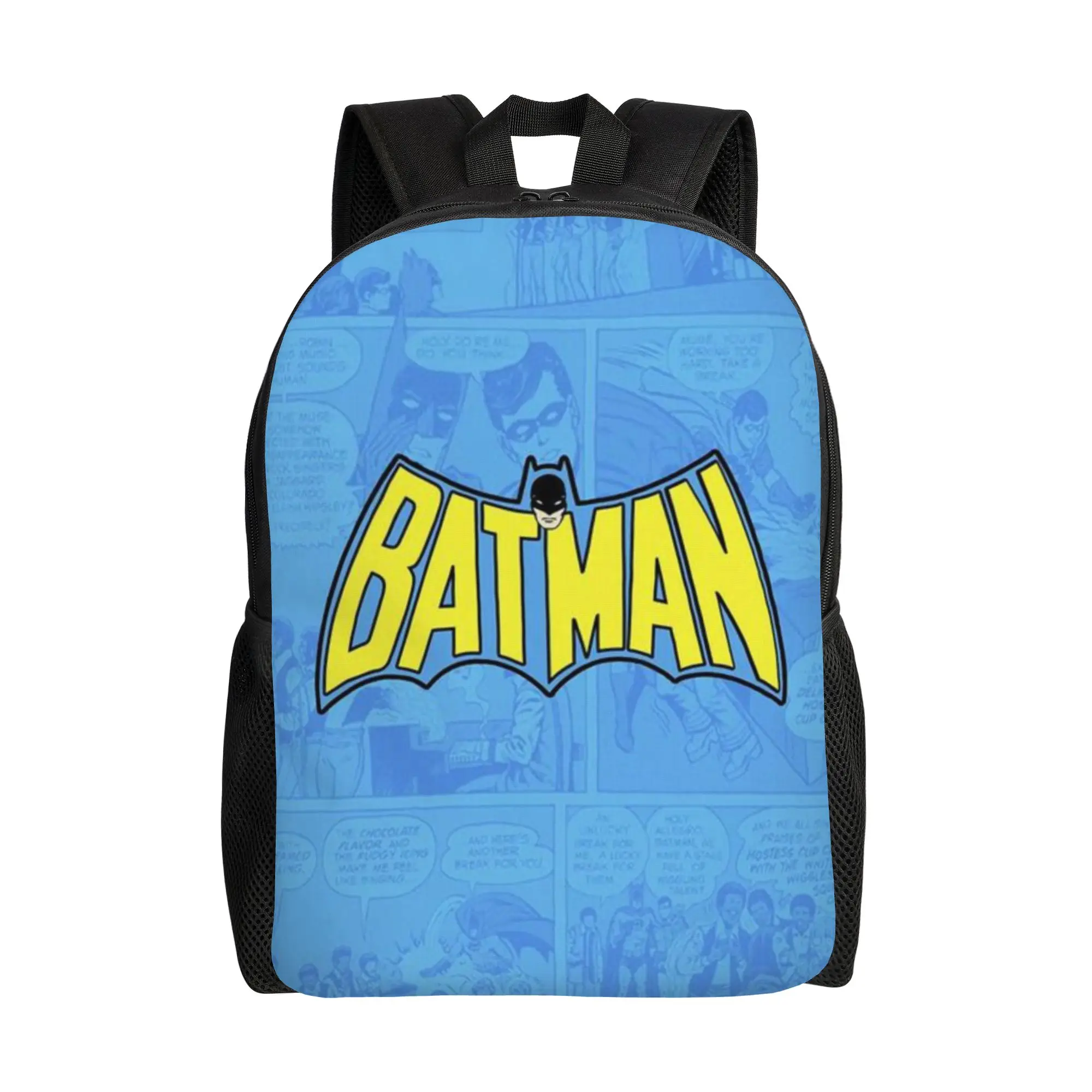 

Back to school season Classic Blue Comic Vigilante Laptop Bag Batman Girl Boy Backpack