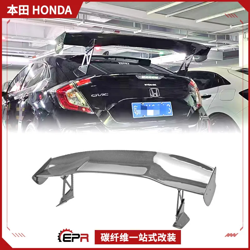 

Подходит для Honda 10-го поколения Civic FK7, модификация из углеродного волокна J's Racing GT, большой хвост, фиксированное ветровое крыло.