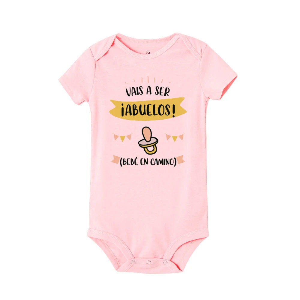 You Are Going To Be Grandparents Baby on The Way Print Infant Romper Baby Announcement Clothes Newborn Short Sleeve Bodysuit