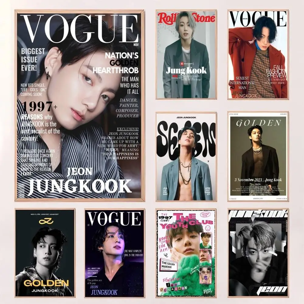 J-Jung K-Kook KPOP ملصق طباعة لغرفة النوم غرفة المعيشة ديكور المنزل اللوحة جدار الفن HD صورة جدارية