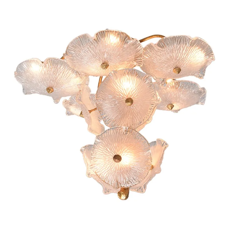 Hot Sale Floral Decorative Bedroom Lighting Copper Modern