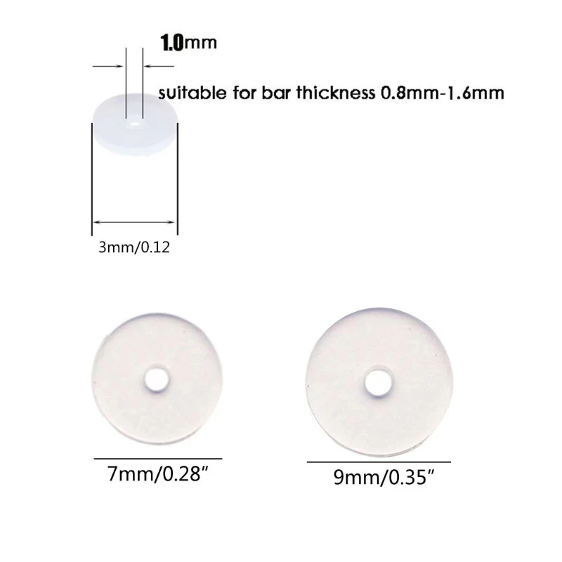 Silicone Fixed O-Ring Piercing Healing Discs