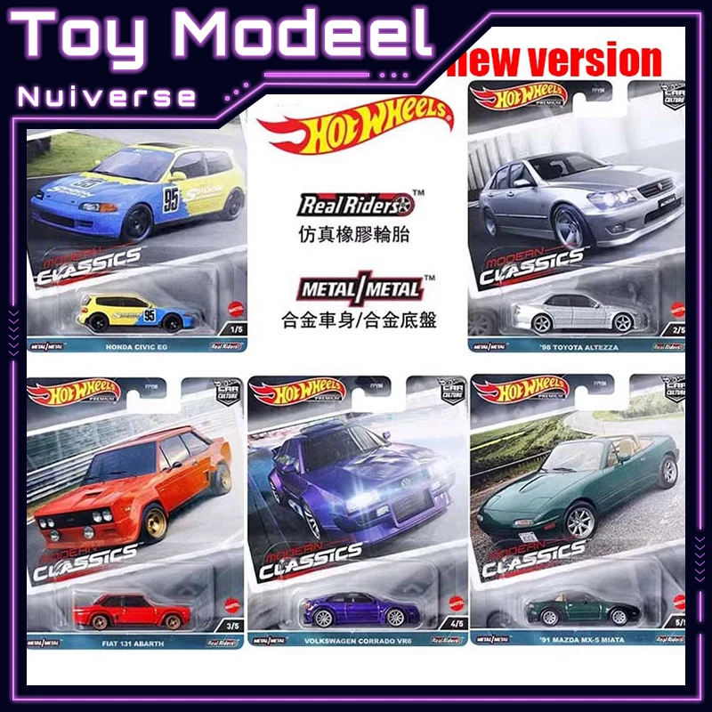 

Коллекционные модели автомобилей Hot Wheels 2025 Modern Classics Series FPY86, масштаб 1/64, Honda Civic, Toyota, Fiat, Volkswagen, Mazda, подарки для мальчиков, игрушки