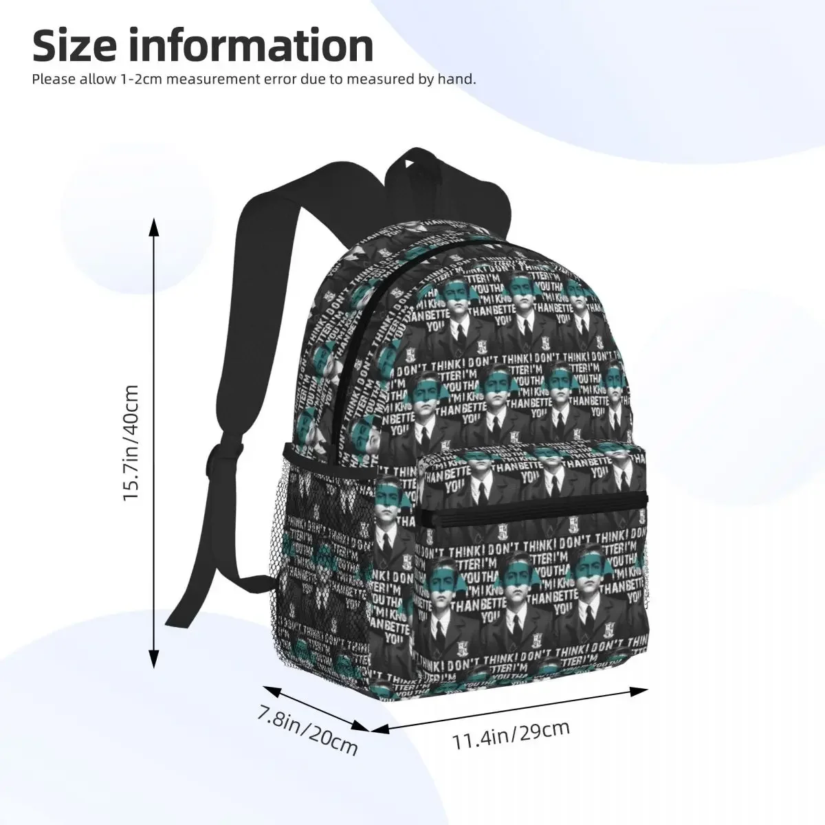 The Umbrella Academy I Don't Think I'm Better Than You Student Backpack School Bag Hiking Travel Daypack Bookbag Shoulder Bags