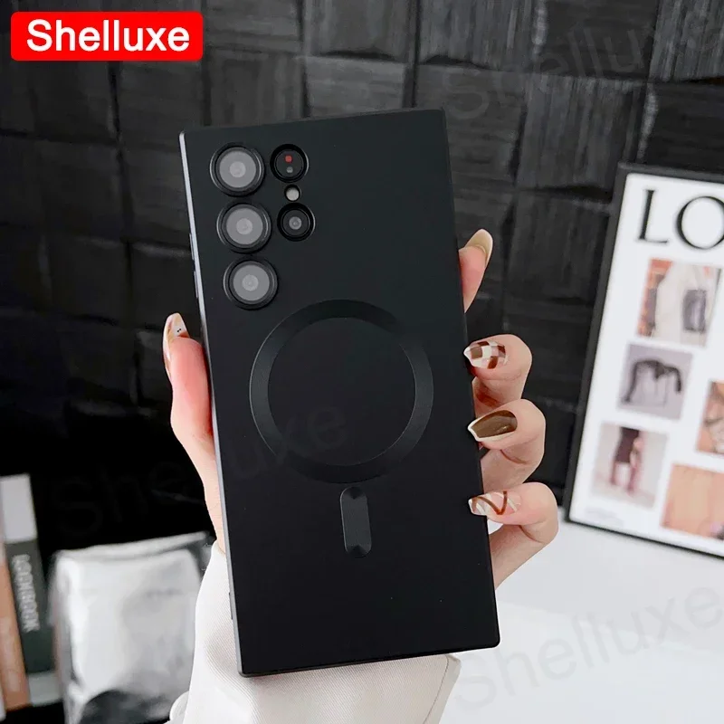 S25 Ultra Case Shelluxe Luxury Magsafe Wireless Charge TPU Soft Case For Samsung Galaxy S24 S23 S22 S21 FE S20 Plus Phone Cases image 2