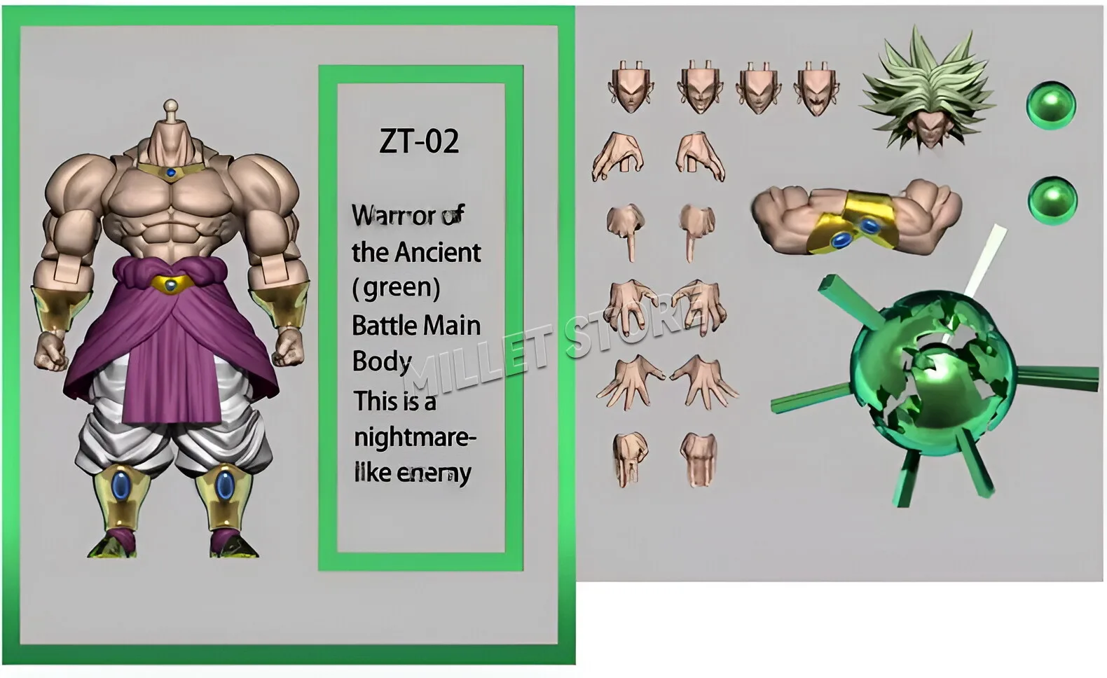 新ZTスタジオ ブロリー アクションフィギュア ドラゴンボールZ ZT01