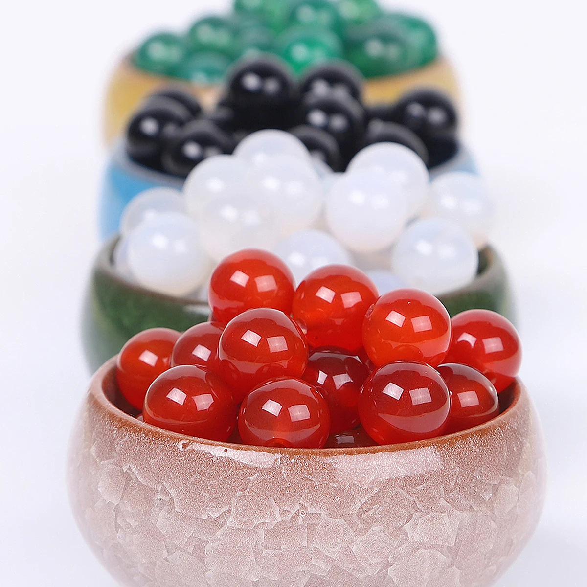 

4/6/8/10/12mm Natural Red Agate Round Beads｜Loose Carnelian & Onyx Stones for DIY Jewelry, Bracelets, Necklaces (15pcs)