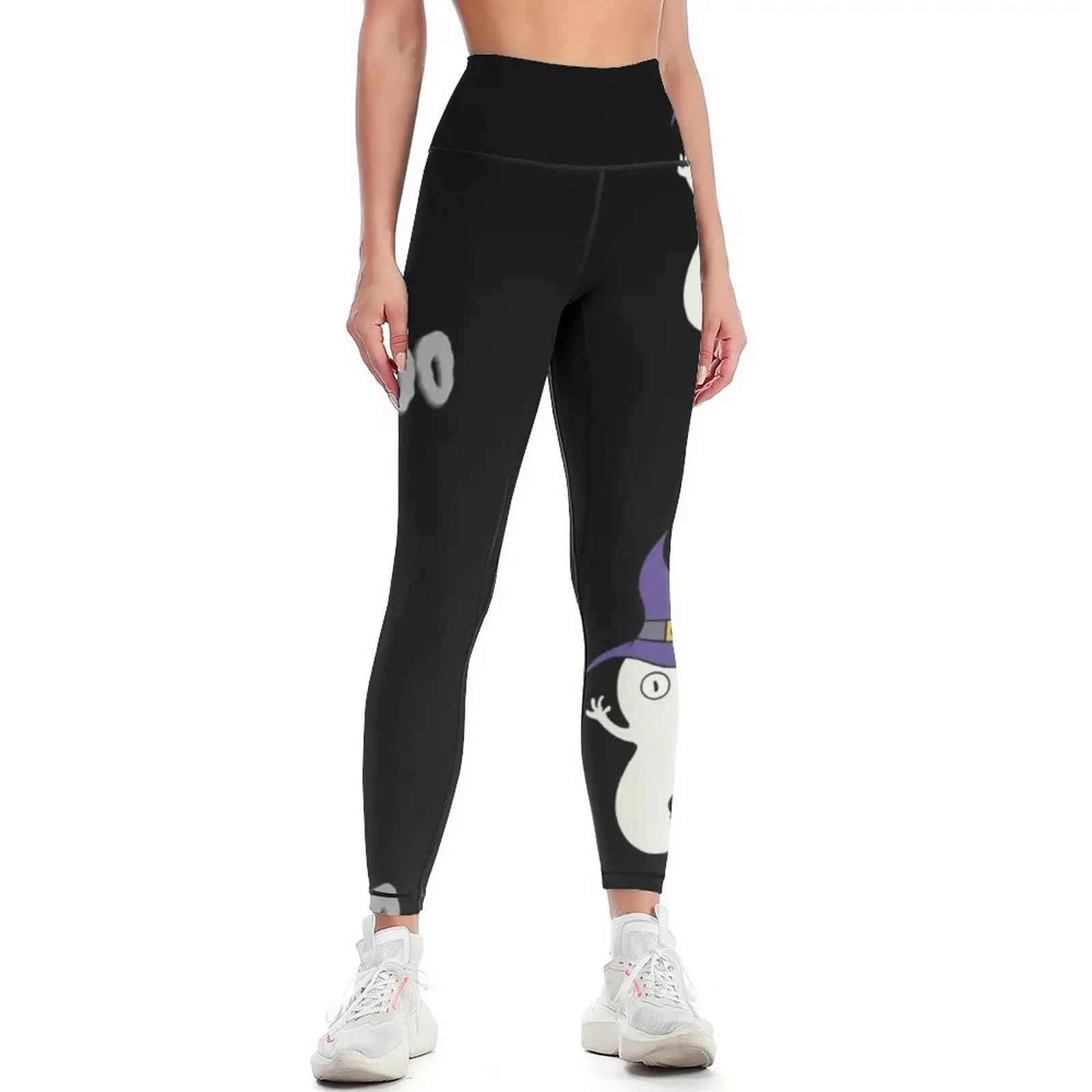 

Boo Ghost - Halloween funny lame little ghost Leggings legging push up Fitness woman gym womans gym clothing Womens Leggings