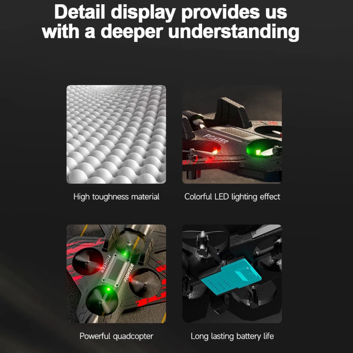 نفاثة مقاتلة جديدة يتم التحكم فيها عن بعد مع أضواء باردة تدوم طويلاً 360 درجة ° فليب التفاف حول رحلة هدية عيد الميلاد للطائرات