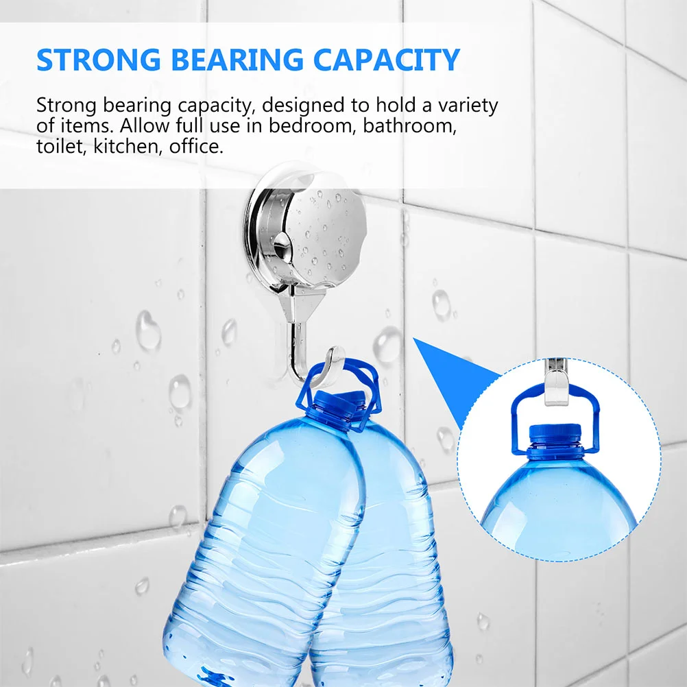 2 Pcs Strong Suction Cup Hook Wall Hooks Hanging Reusable Towel Holder Vacuum Cups Shower Abs Bathroom Hanger