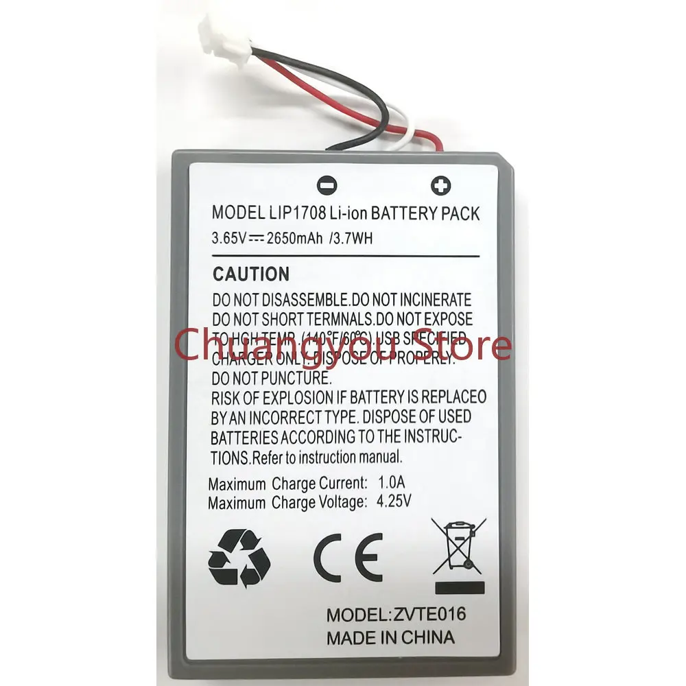 3.7V 2650mAh For Sony PlayStation 5 PS5 DualSense CFI-ZCT1W Wireless Controller Replacement Battery LIP1708