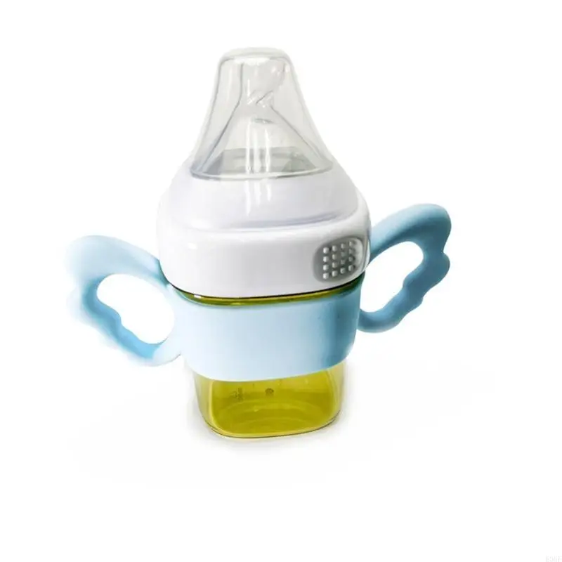 

E06F Baby Bottle Handles Safety Silicone Bottle Handles for Bottle and Other Dia 6-7cm Wide-Neck Bottle