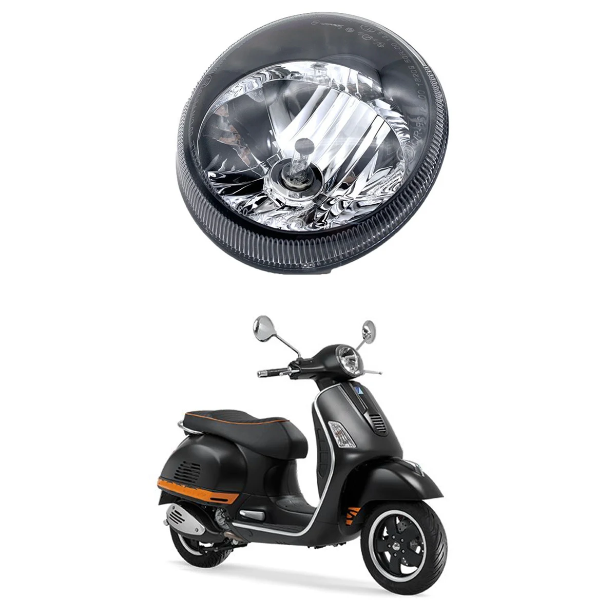 Plain Motorcycle Headlight Front Lamp Head Headlight For Vespa GT GTS 125 200 250 300 GTS 250