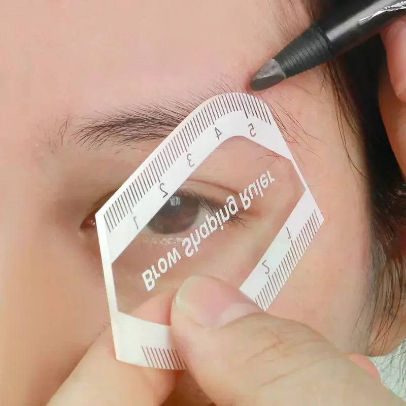 الحاجب رسم الخرائط حاكم الحاجب تشكيل حاكم 1 دقيقة رسم سريع تصميم الحاجب أداة سهلة Microblading تجميل دائم الإستنسل