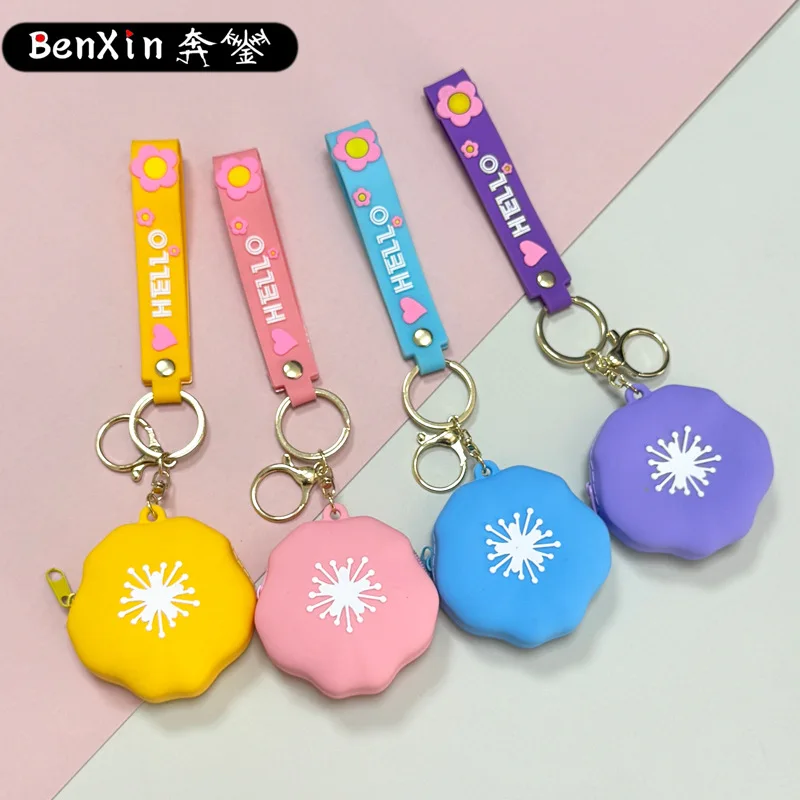 

2025 Minso Cute cartoon flower coin purse, keychain, pendant, key chain, and exquisite card case for children
