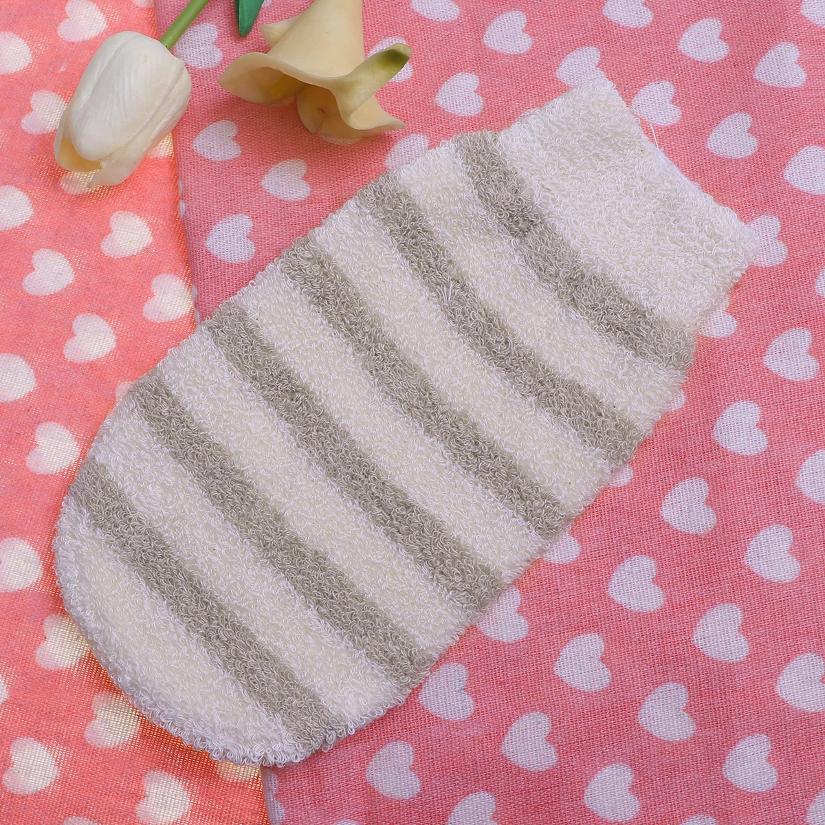 

1 шт., отшелушивающая перчатка для ванны на льняной основе, нежная скрубберная варежка для кожи для эффективного удаления мертвых клеток, идеальный инструмент для душа для ухода за телом