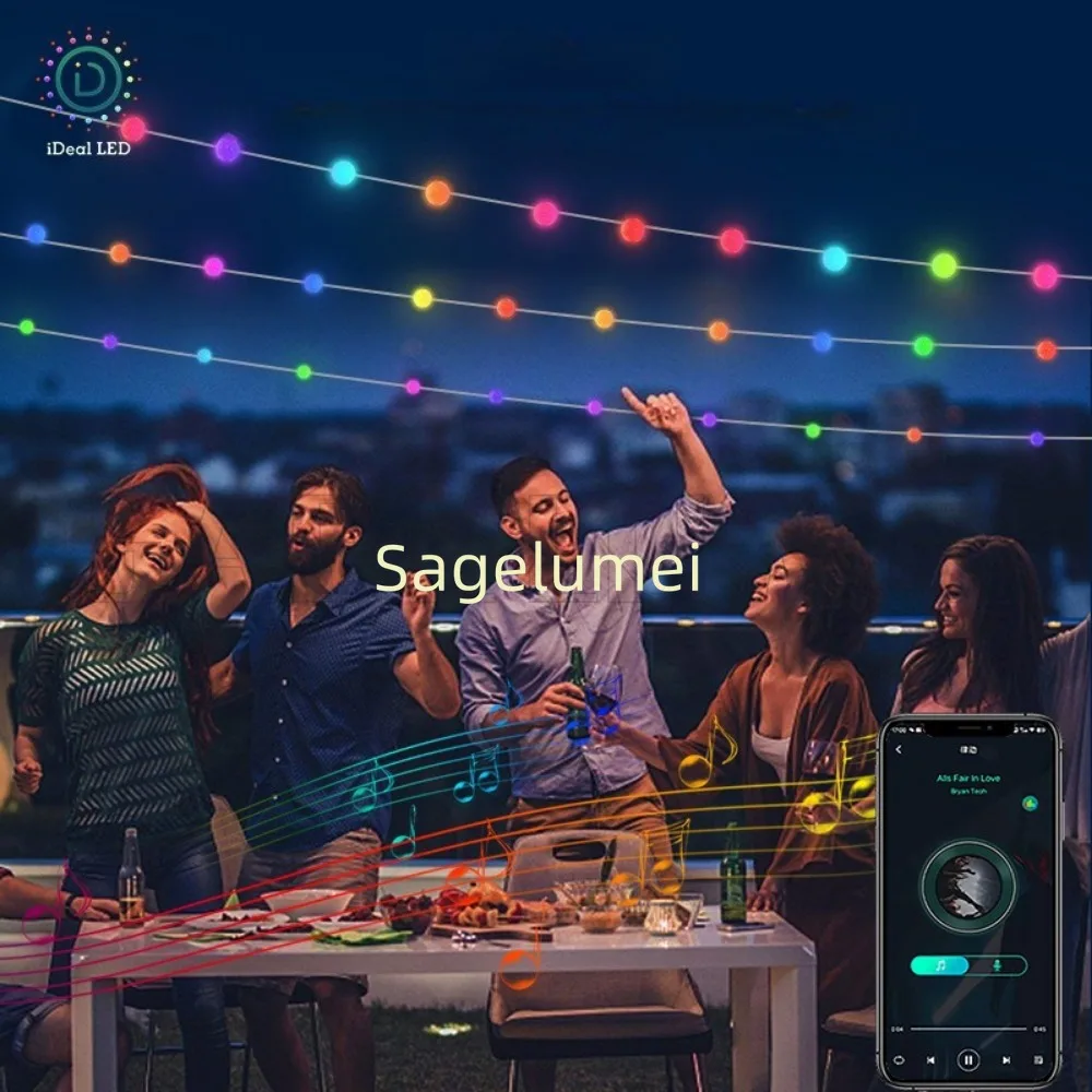 RGB Dreamcolor WS2812B Led قطاع الذكية APP عيد الميلاد جارلاند ضوء مقاوم للماء عطلة حفلة الستار غرفة Led سلسلة الجنية أضواء