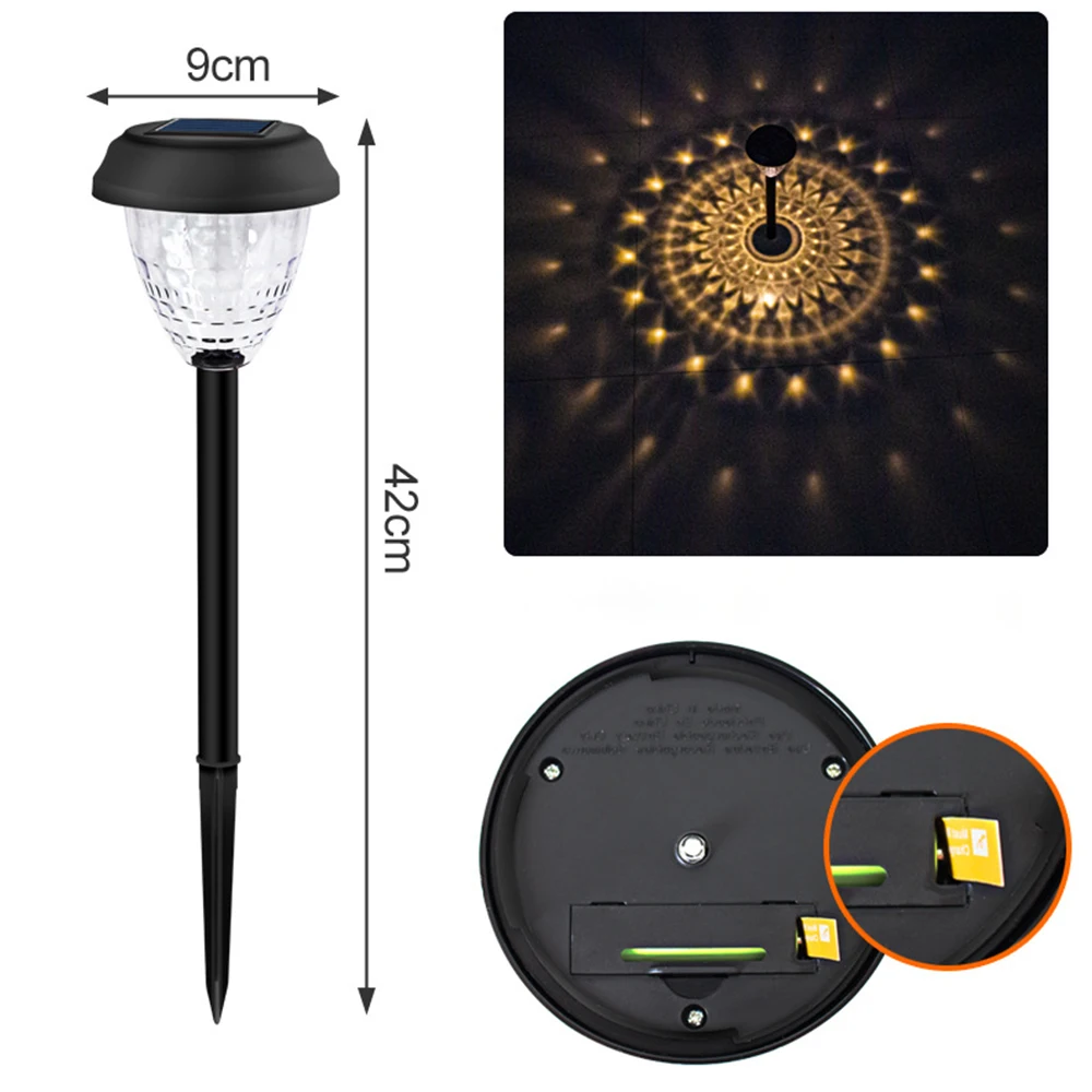 Spot lumineux solaire LED imperméable, éclairage d'extérieur, luminaire de paysage, idéal pour une passerelle, une pelouse ou une allée, 62 unités