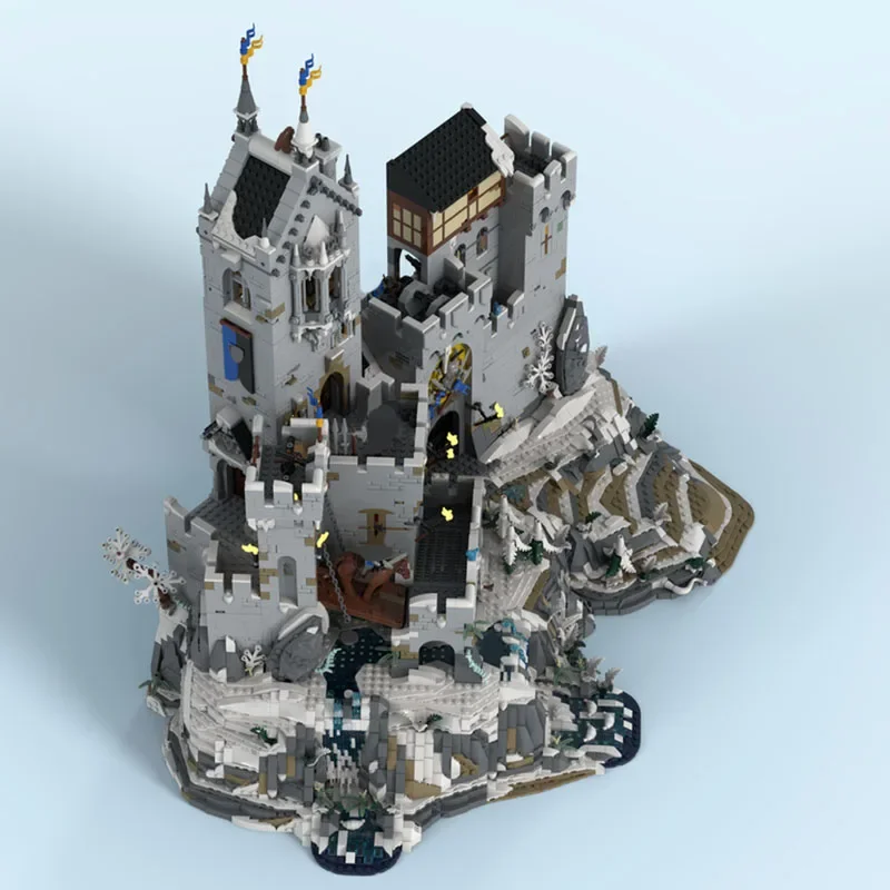 MOUNTAIN FORTRESS(BASE UPGRADE)CASTLE Assembly Moc Building Block Models for Children, Educational Toys, Gift, Desktop Ornaments - Image 5