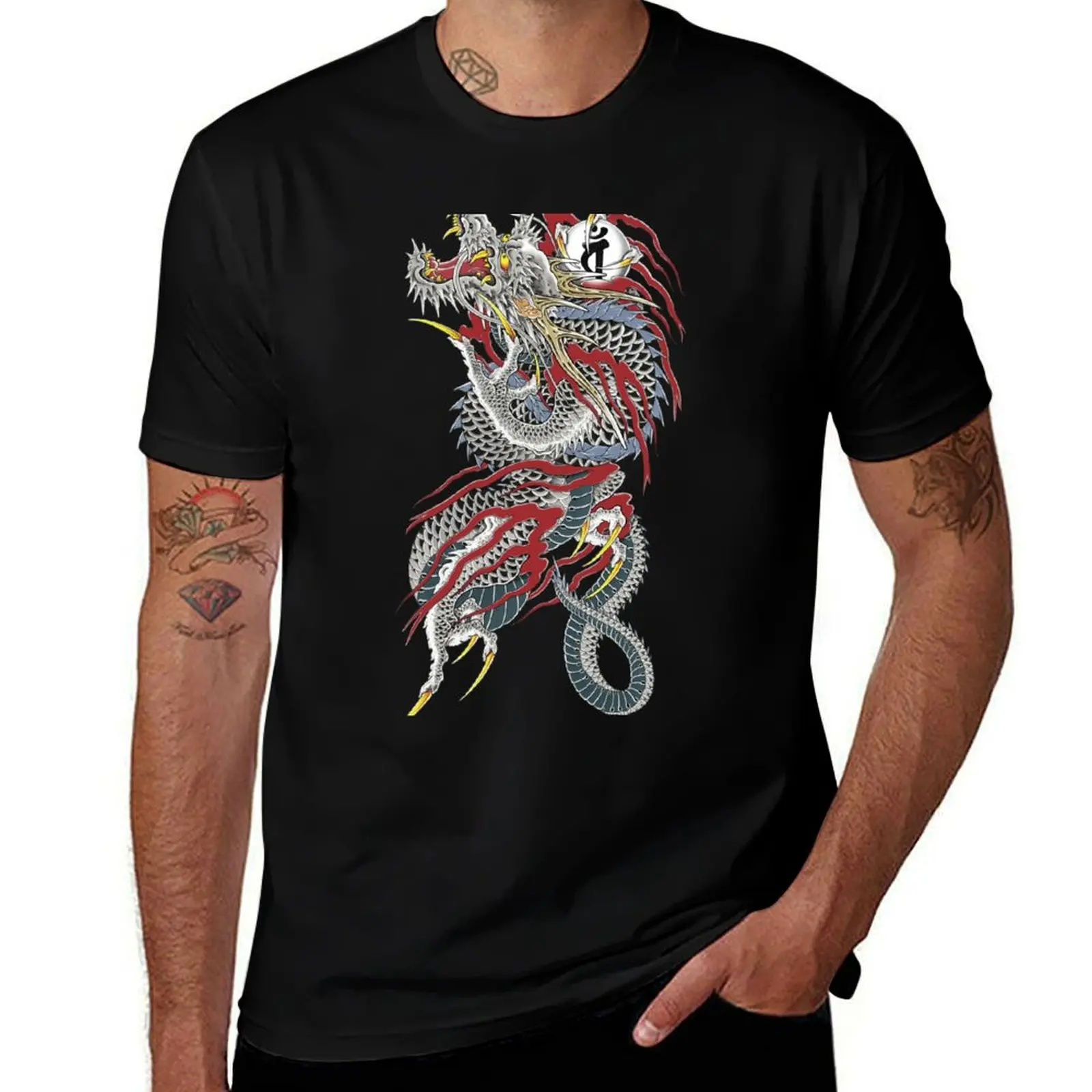 

Kazuma Kiryu's Dragon Tattoo T-Shirt t shirt man cotton t shirts for man pack white man t shirt heavy cotton T-shirt