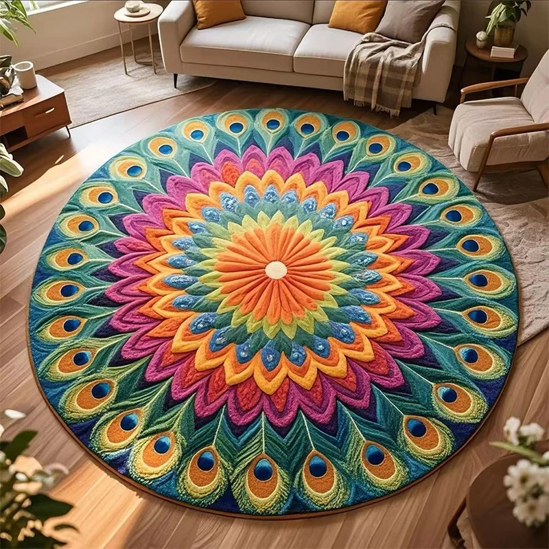 سجادة عباد الشمس ثلاثية الأبعاد ماصة غير قابلة للانزلاق سجادة أرضية لغرفة المعيشة وطاولة الشاي وغرفة النوم بجانب السرير ديكور المنزل