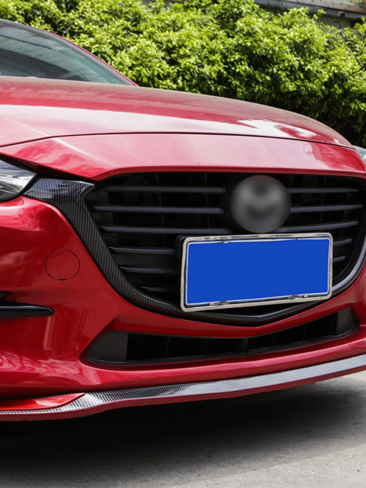 Car Accessories For Mazda 3 Axela 2017-2018 2019 Car Grille Trim Strip Front Bumper Full Star Racing Grills Cover Trim