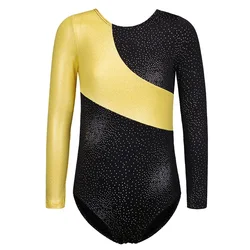 BAOHULU Ballet Leotard Long Sleeve Toddler Girls Ballet Dress One-Piece Gymnastics Leotard For Kids Performance Costumes