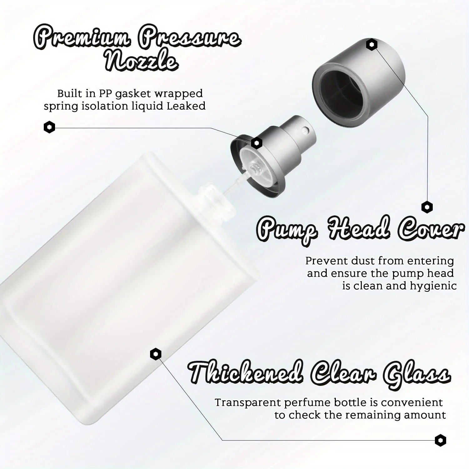 ชุดขวดน้ำหอมแก้วฝ้าพรีเมียม 2/4 ชิ้น, ขวดสเปรย์เคลือบด้านขนาด 1.69 ออนซ์ พร้อมซีลกันรั่วและหลอดหยดแบบกรวย